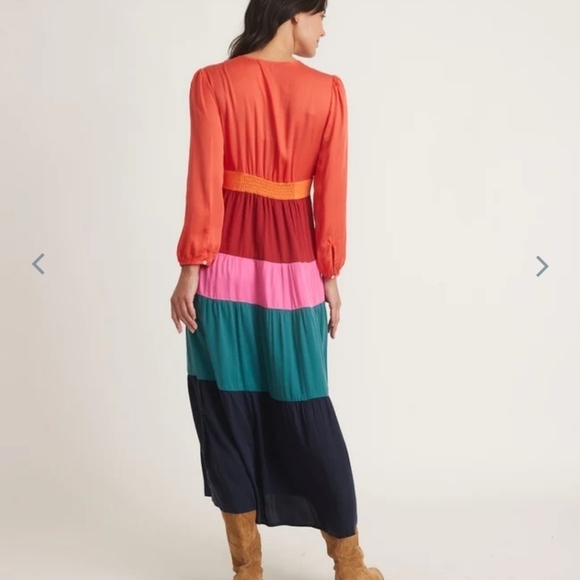MARINE layer Maeve Colorblock Maxi Dress in Multi Colorblock - Picture 6 of 8